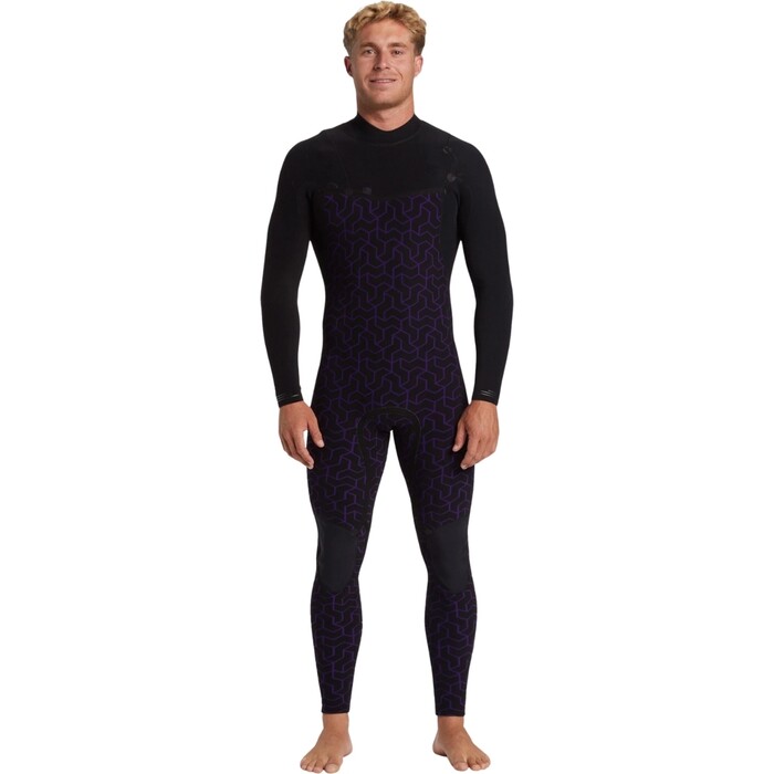 2024 Billabong Mens Furnace Natural 4/3mm Chest Zip Wetsuit ABYW100265 - Black